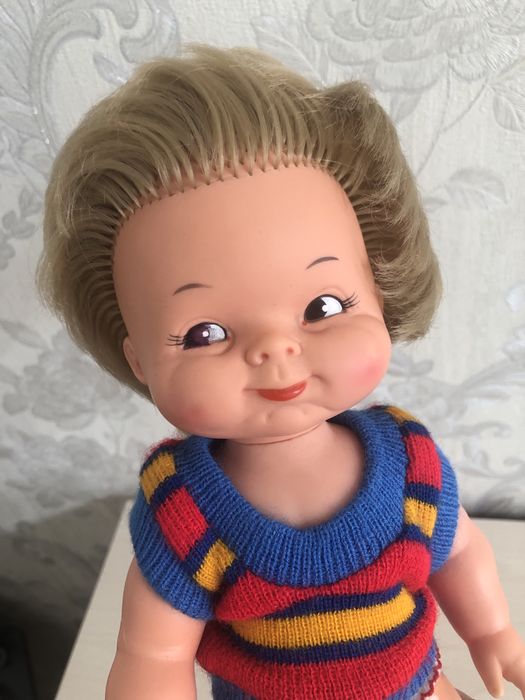 Кукла ГДР, резиновая 25 см