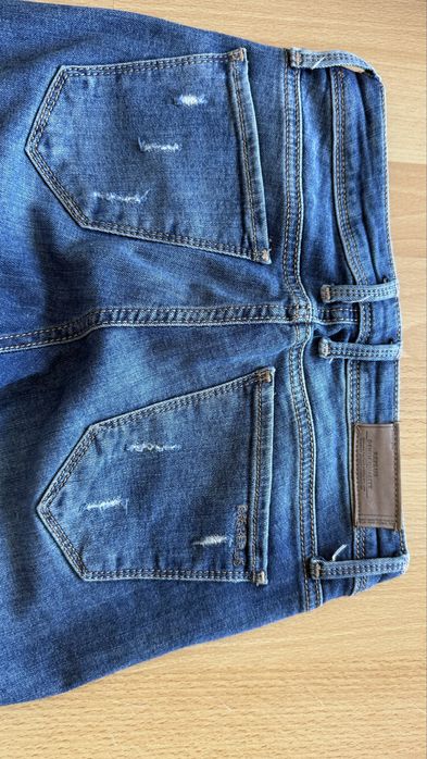 Дънки с дълъг крак ниска талия