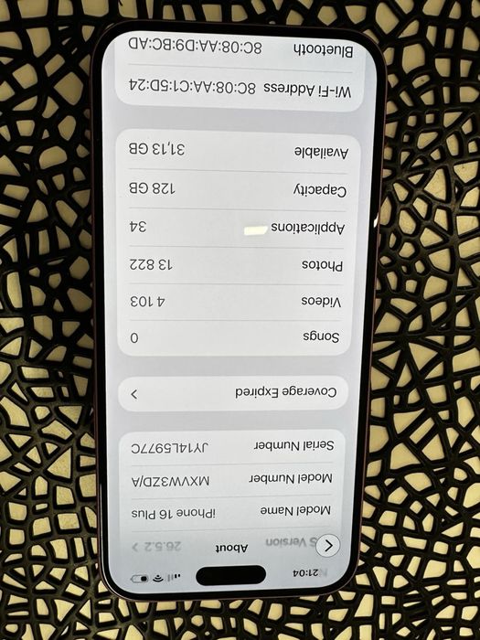 Iphone 16 plus 128 GB