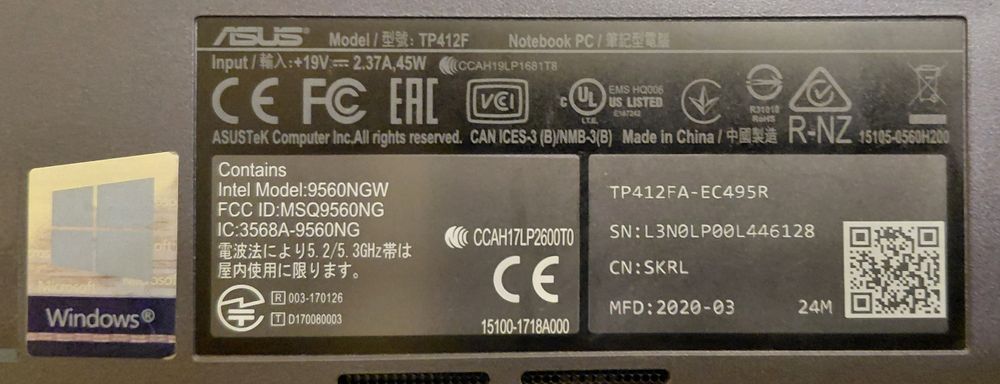 Laptop Asus Flip 14 i3 7020 12gb ram 256gb ssd cu touchscreen