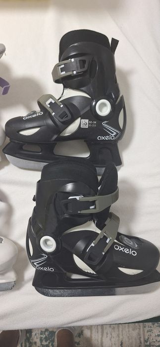 Patine copii Oxelo albe si negre