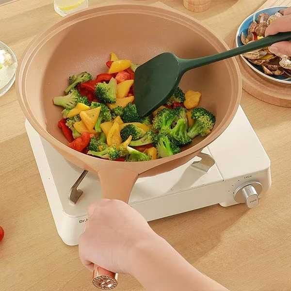 Уок Тиган 32 см, покритие MicroClay, пържене, варене, задушаване, пара