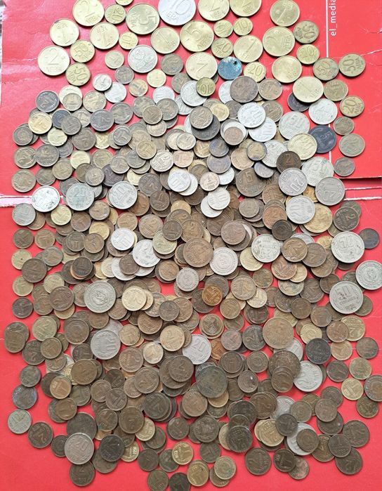 Стари български монети , стотинки 1962, 1974, 1988, 1989, 1990