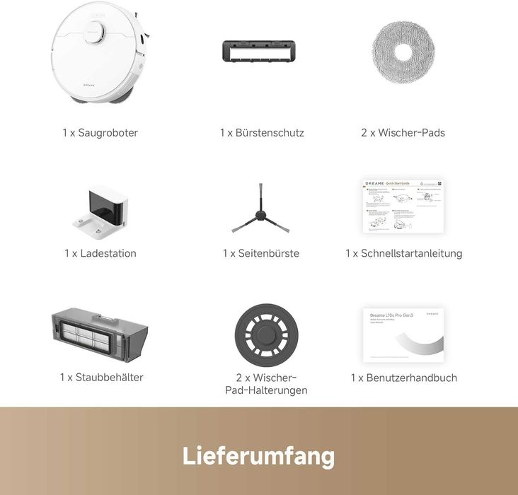 Робот прахосмукачка Dreame L10s Pro Gen 3 13000Pa 5200mAh Автономност 150 минути