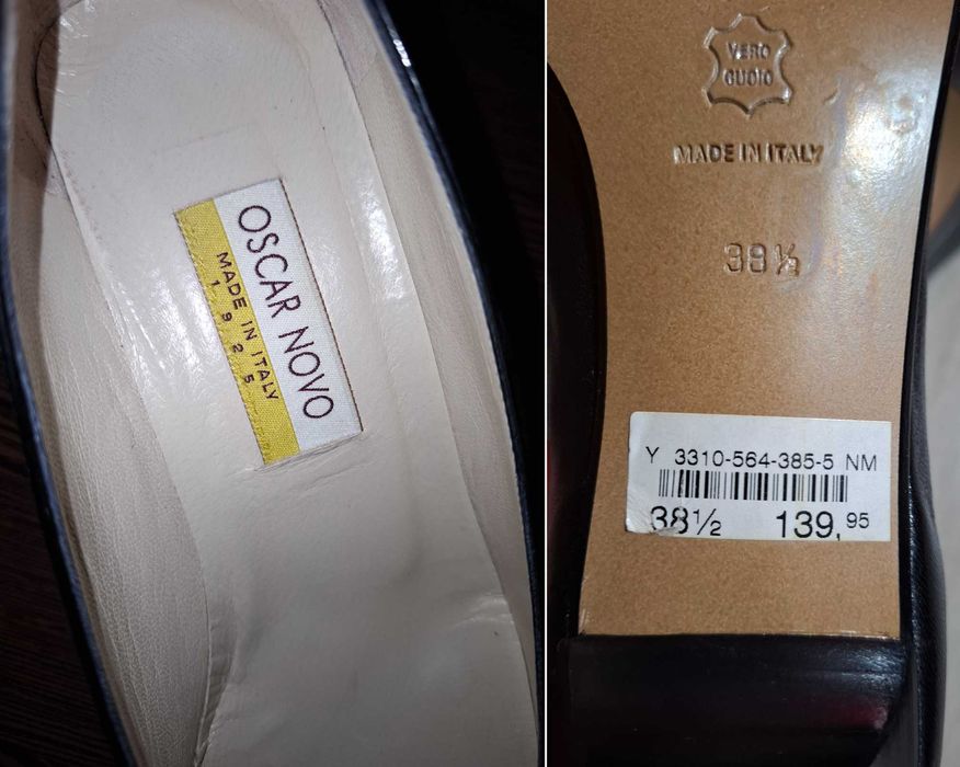 Papuci dama din piele naturala Oscar Novo si Mafer. Made in Italy.