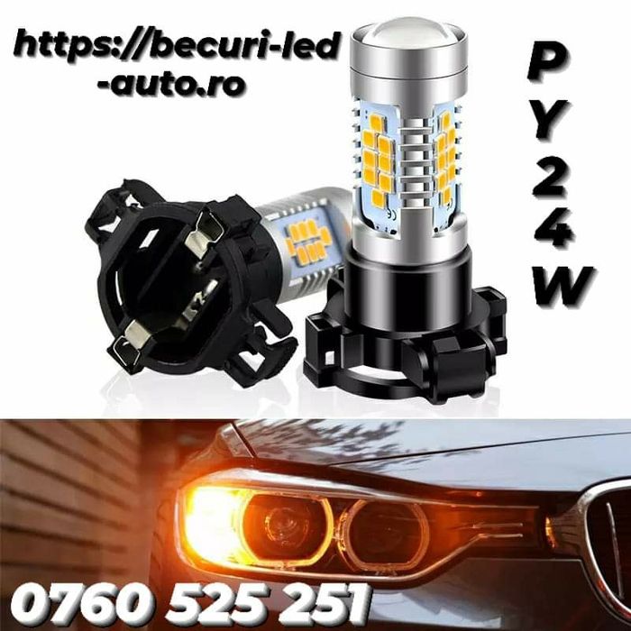 Becuri Led PY24W CAN-BUS(Audi,Bmw,Vw,Mercedes) Calitate Premium