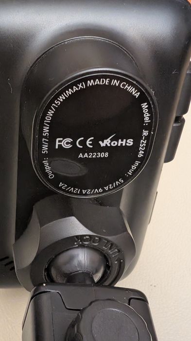 Încărcător auto Joyroom cu suport 15W QC3.0 dual coil negru (JR-ZS246)
