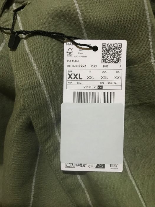 MANGO. Льняная рубашка. Дипломатика.  XXL