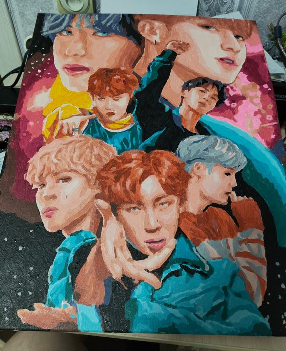 Продам картины с группой  BTS