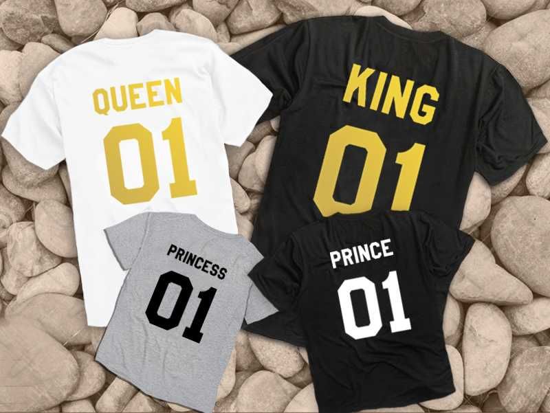 Комплекти семейни тениски със щампа по ваш избор.