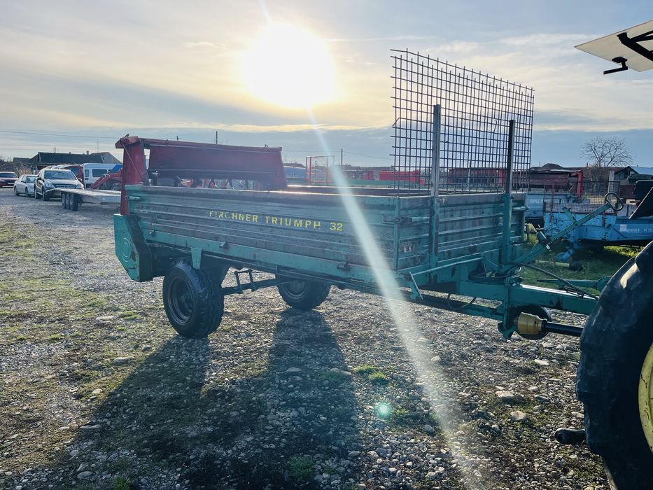 Mig gunoi Kirchner 3.2 tone, remorca de imprastiat balegar,inproscator