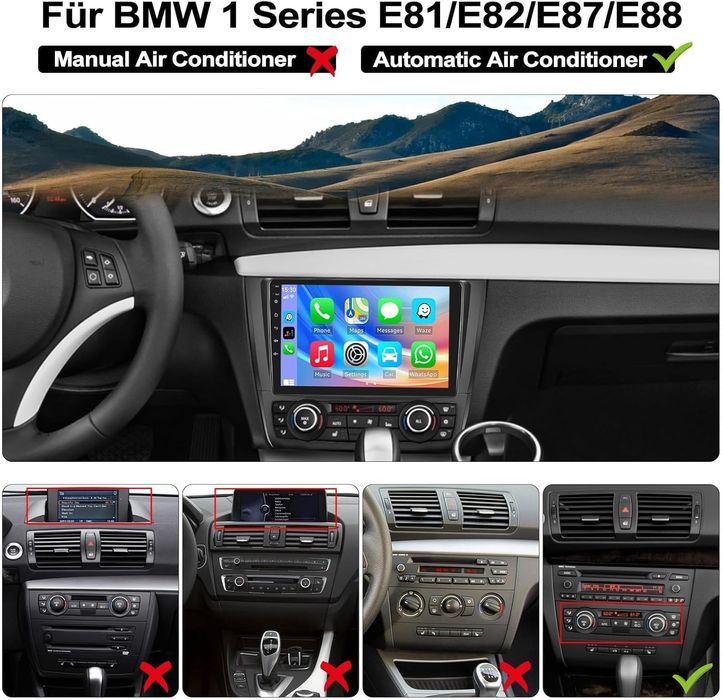 9" Мултимедия за BMW 1ва серия (E81, E82, E87, E88) Android 13, 4+64GB