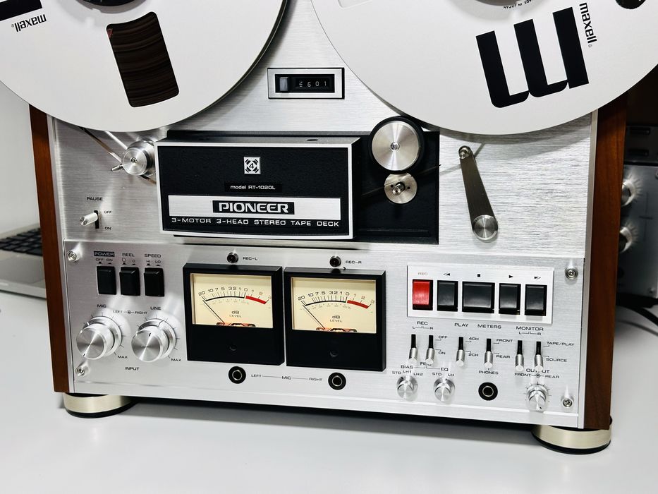 Magnetofon de colecție PIONEER RT-1020L,naburi Pioneer,role 26cm,1974!
