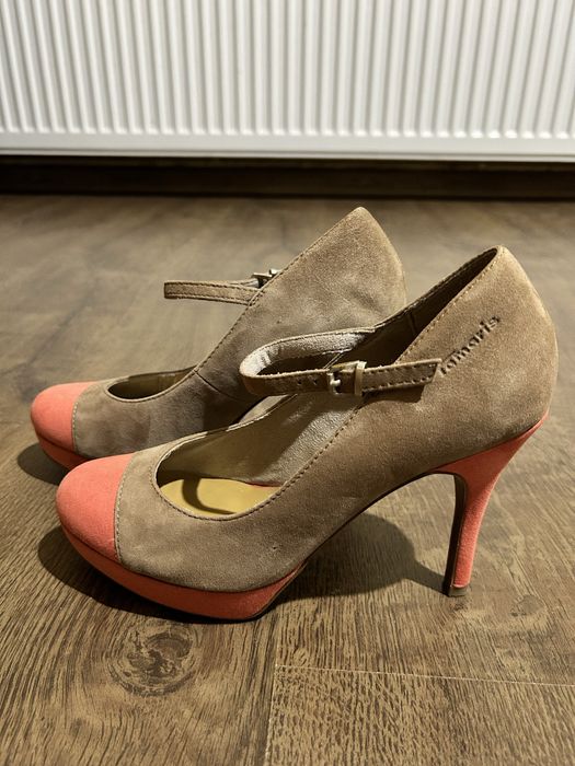 Pantofi Tamaris din piele intoarsa