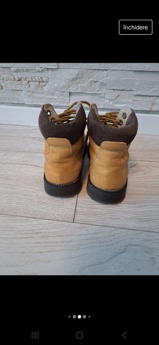 Ghete bocanci piele naturala Nabuc goodyear mărimea 36