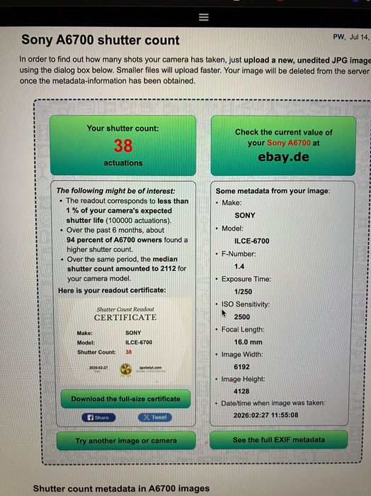 Sony A6700 - Nou - La Cutie - Garantie