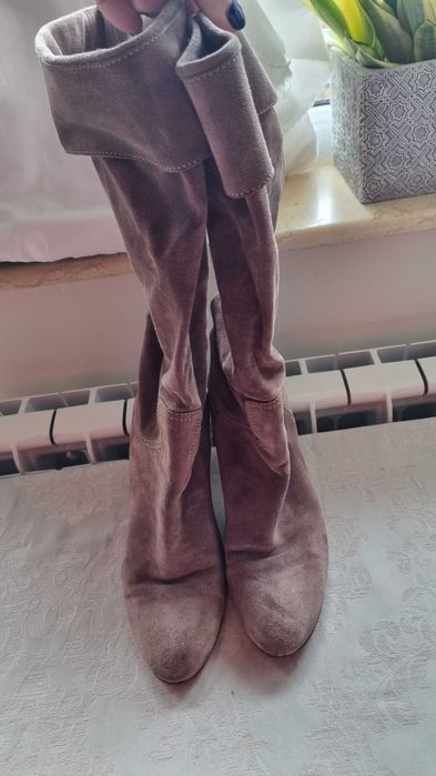 Cizme dama Casadei,suede bej ,ms.40