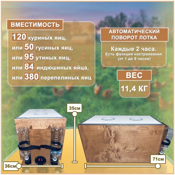 Блиц Инкубатор 120   10ц . BLIS 120 10S inkubator avtomatik ishlaydiga