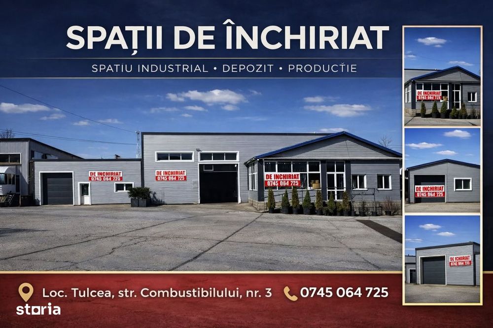 Închiriere spații industriale / comerciale — 4 unități disponibile