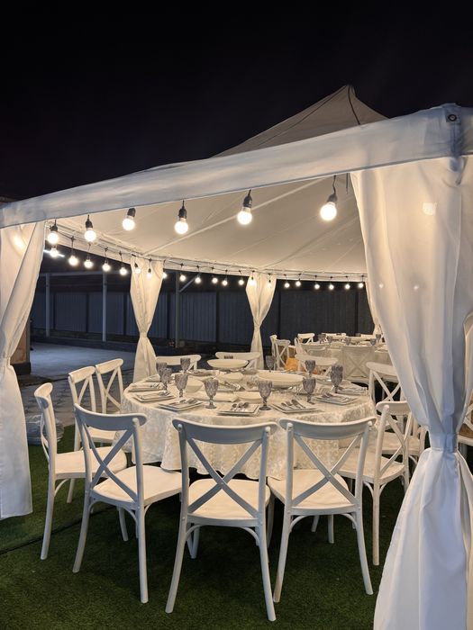 Аренда шатер,стол,стулья,посуда