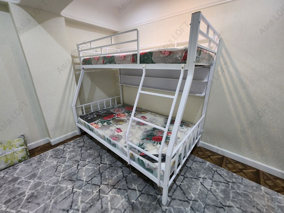 Двухъярусная Кровать Металлическая, Евро Стиле, Темир Кровать,