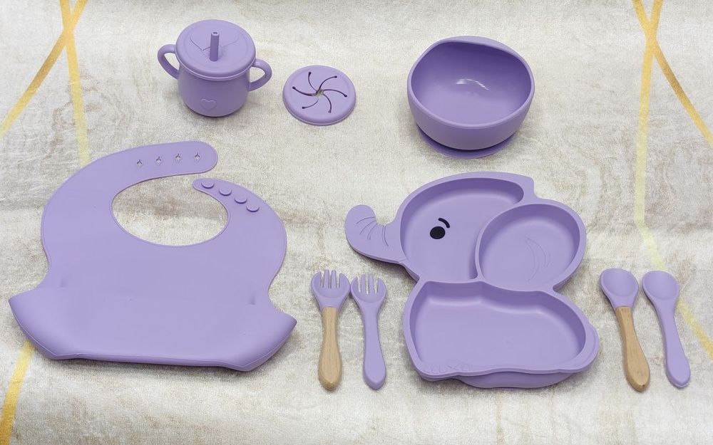 Детское  силиконовые посуда для кормления