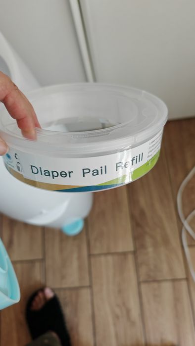 Coș XL de pamperși Angelcare  cu suport pentru saci de gunoi