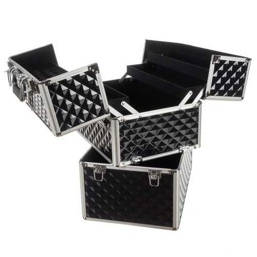 Козметичен куфар за гримове XL / Куфарче за гримове / Гримьорски куфар