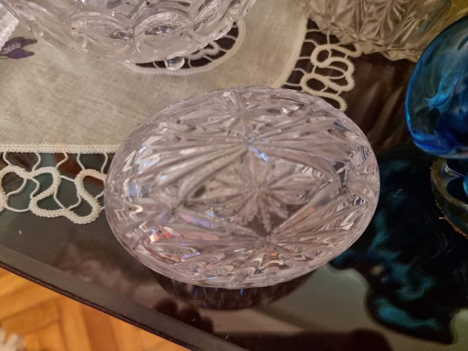 Bomboniere, boluri, platouri din cristal masiv, vintage