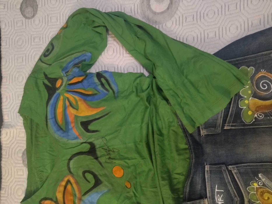 Сет от дънкова пола и блуза