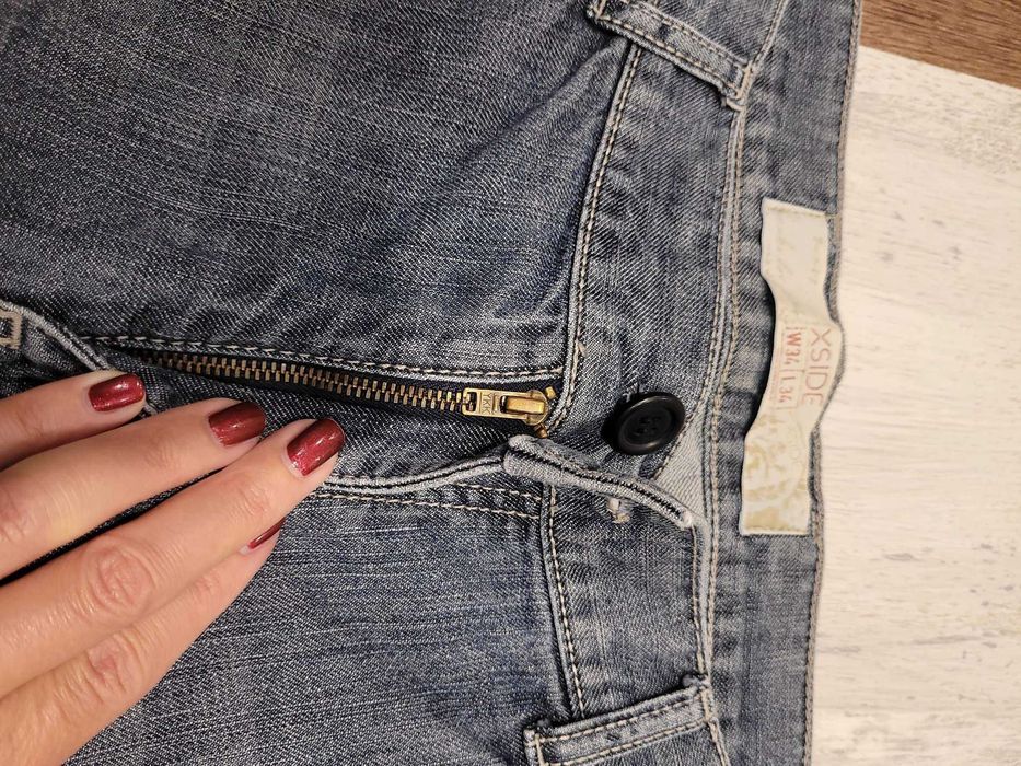 Мъжки дънки / дънков панталон в сив нюанс, размер W 34, L 34