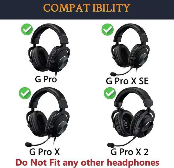 Set 2 bureti + Banda pentru casti Logitech G Pro, G Pro X / X SE / X 2