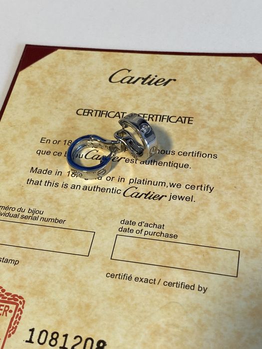 Cercei Cartier LOVE Aur Alb 750 cu diamante