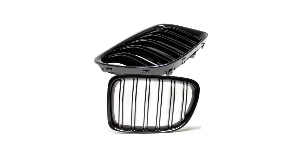 Set 2 grile duble, negru lucios, M Design pentru BMW X3 E83 Facelift