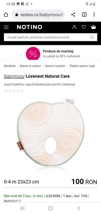 Perna ergonomica Lovenest natural care bebelusi