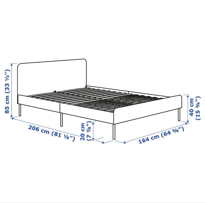 Cadru Pat NOU! - 160x200cm - IKEA  SLATTUM