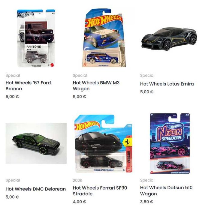 Метални колички Hot Wheels Mainline