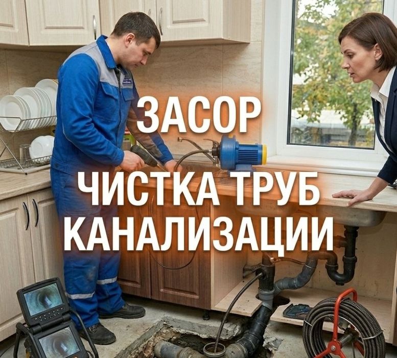 Засор конализации в квартирах. Чистка конализации аппаратом.