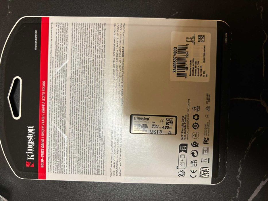 НОВ SSD Kingston 480GB – неотварян, запечатан