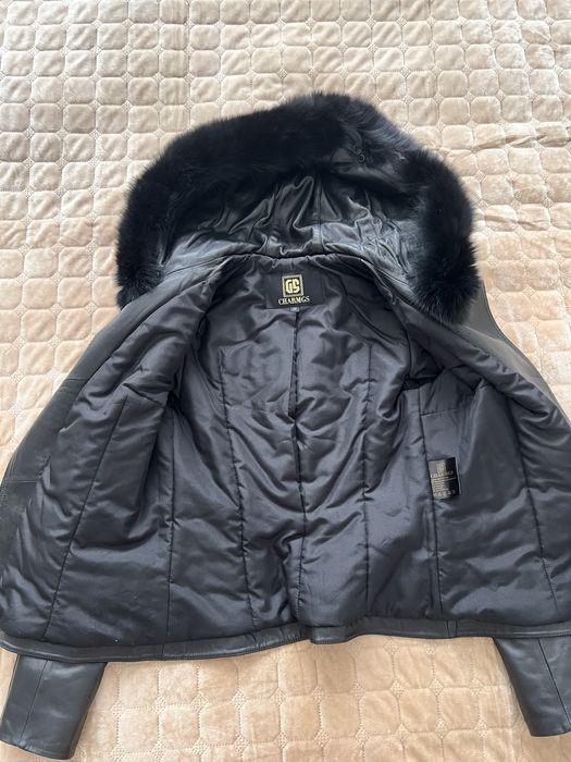 Куртка кожаная короткая