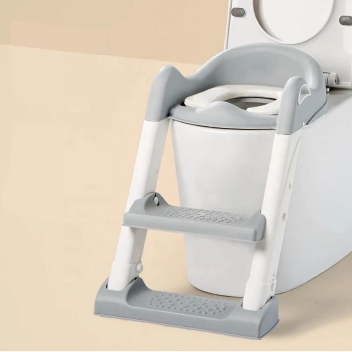 Сиденье для унитаза с лесенкой и ручками ступенка