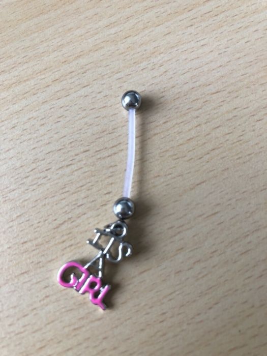 Обица за пъпа за бременни силиконова