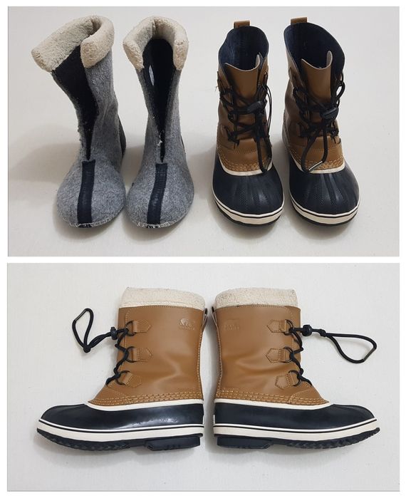 SOREL Youth CARIBOU - Cizme de iarnă - beige, ghete impermeabile nr 35