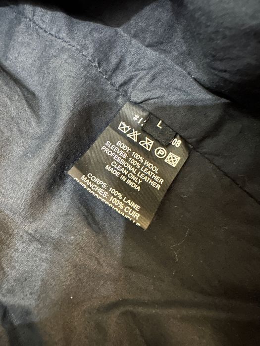 Religion - мъжко вълнено яке с кожа