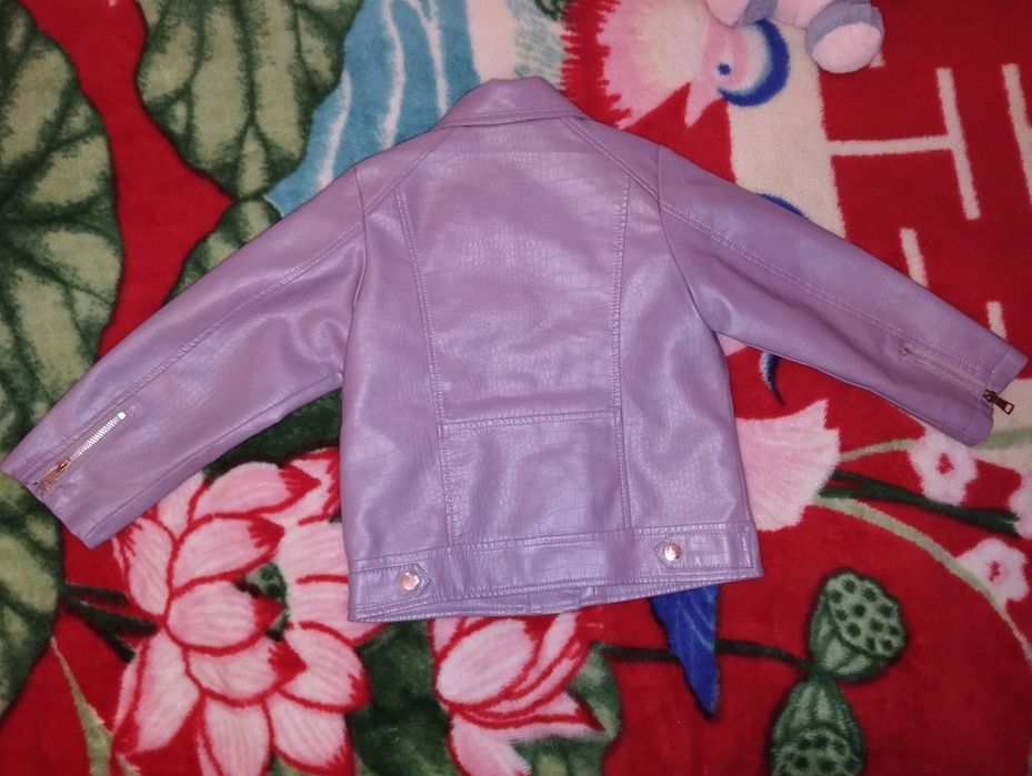 Кожаная куртка для девочек детская