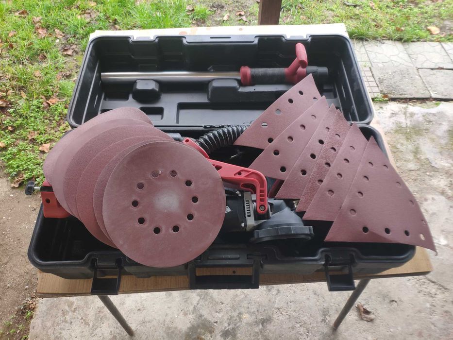 Жираф/Шлайфмашина за стени и тавани RAIDER RD-DS07,две глави в куфар