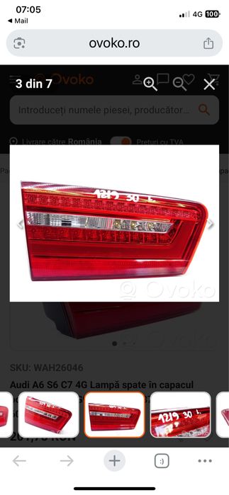 Tripla portbagaj audi a6c7