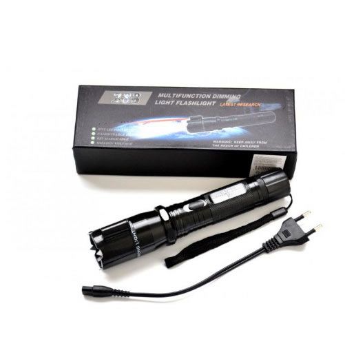 3в1 Мощен немски POLICE електрошок LED фенер Лазер шок лампа зашита