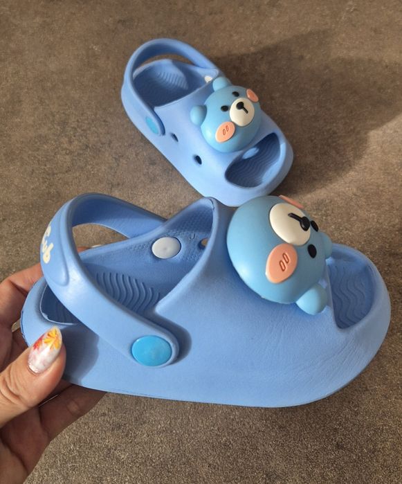 Papuci sanda slap ursulet albastru plaja casa gradina