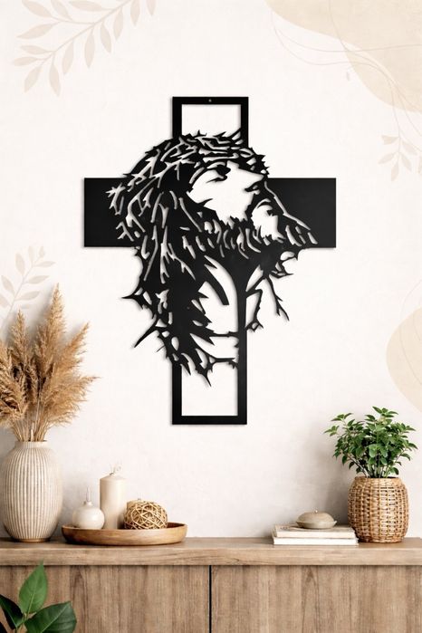 Tablou Metalic „Iisus Hristos” – Decupaj Premium din Oțel 3mm